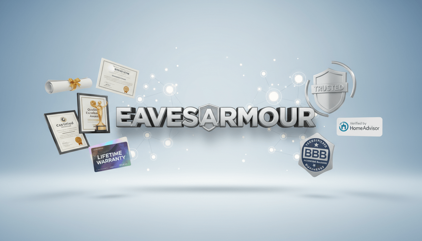 Why Choose EavesArmour - 40-year warranty, certified experts, 5-star rated gutter protection services