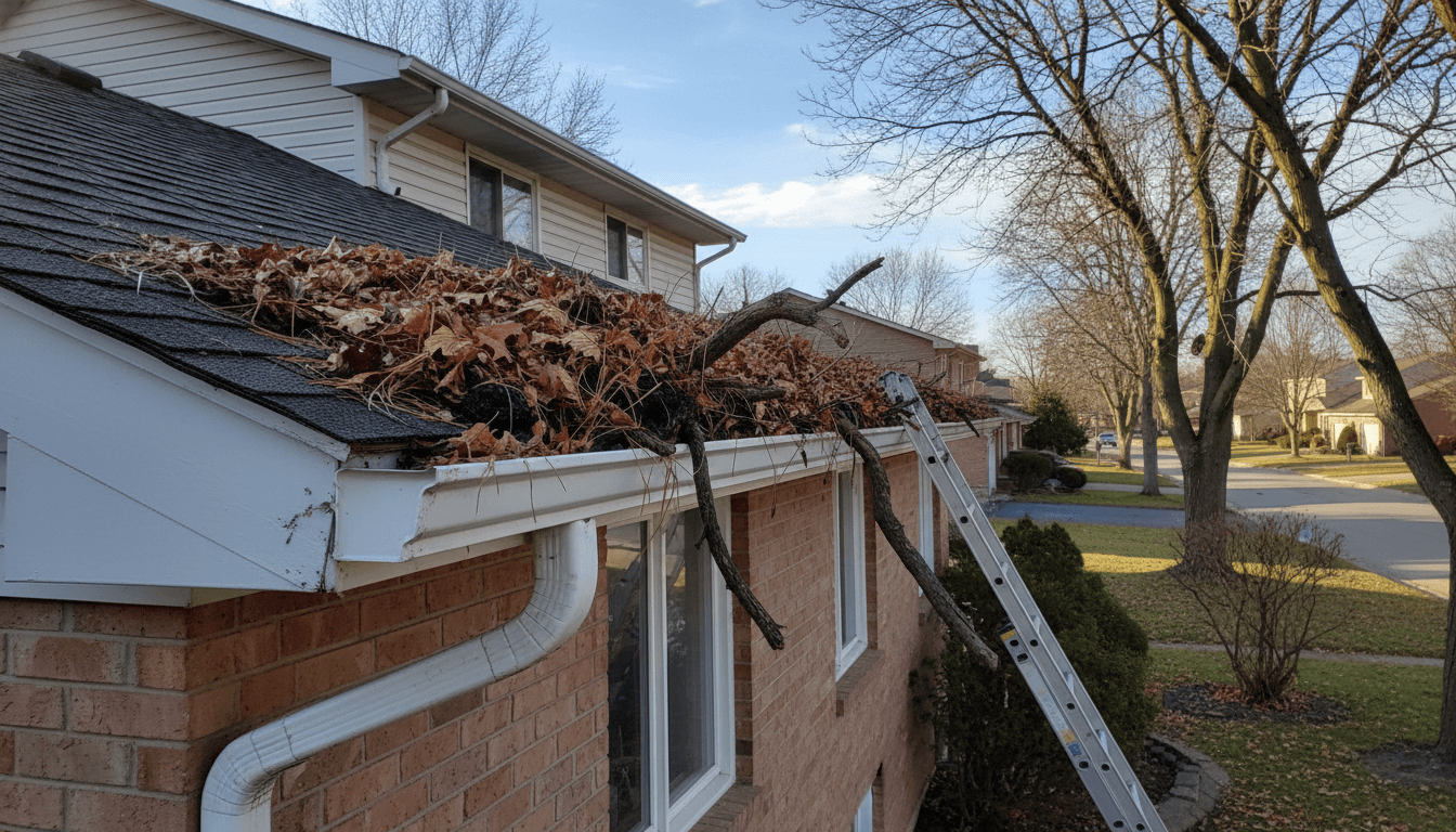 Before: Complete Gutter Protection Transformation in Halton Hills, Ontario