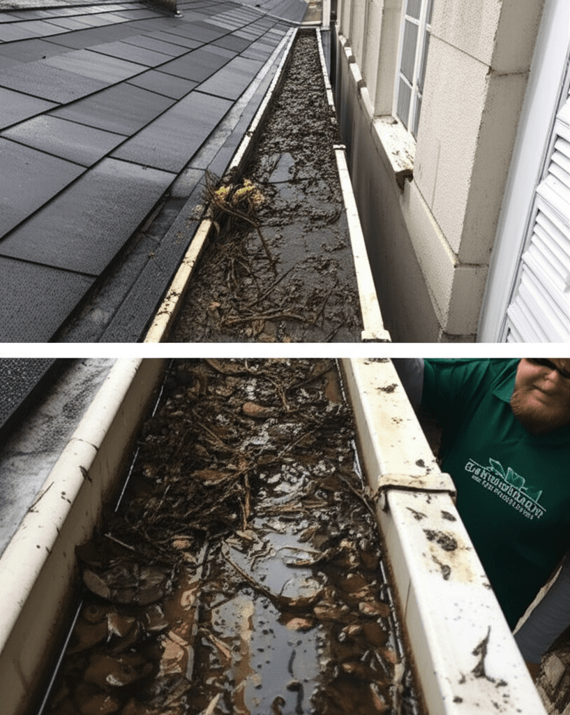 Before: Complete Gutter Protection Transformation in Orillia, Ontario