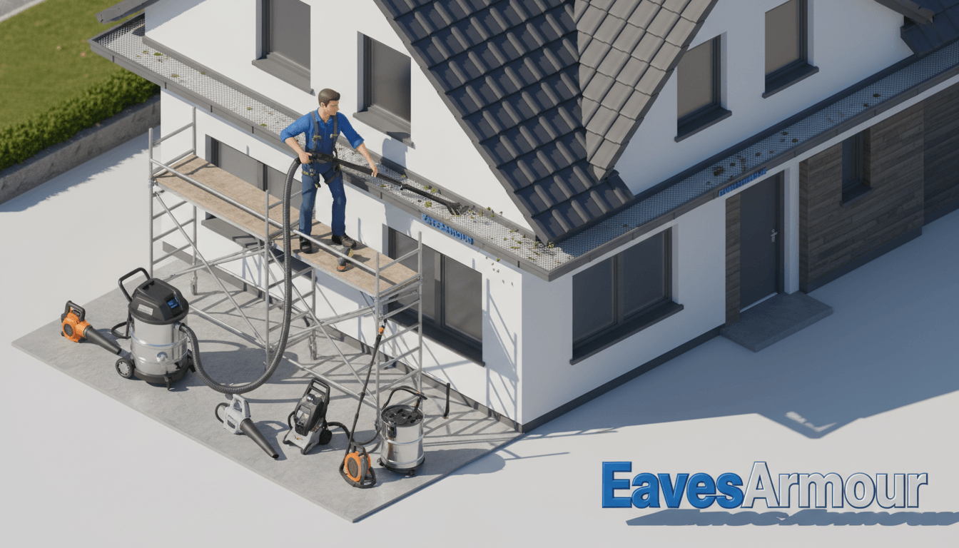 EavesArmour Gutter Cleaning service - Thorough cleaning services to remove debris, leaves, and blockages from your gutters.